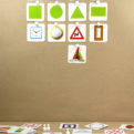 Geometrické tvary | Priraďovacie karty s magnetmi | Použitie na magnetickej tabuli | Učebná pomôcka pre MŠ a ZŠ