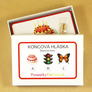 Koncová hláska | 60 veľkých štipcových kariet s autokorekciou | Inovovaná verzia pomôcky (2023)
