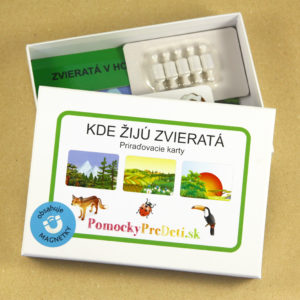 Kde žijú zvieratá | Priraďovacie karty s magnetmi | Učebná pomôcka pre MŠ a ZŠ