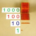Desiatková sústava - karty s číslami (perlový materiál nie je súčasťou pomôcky!)