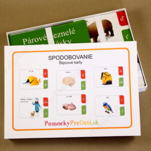 Spodobovanie - Štipcové a priraďovacie karty - pohľad do otvorenej krabičky