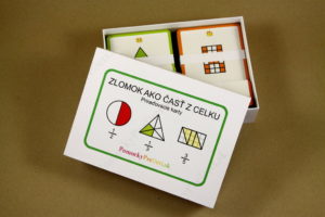 Zlomok ako časť z celku – priraďovacie karty – pohľad do vnútra balenia