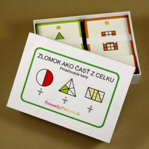 Zlomok ako časť z celku – priraďovacie karty – pohľad do vnútra balenia