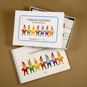 Tónová sústava - balenie 1x karty (180 kariet v krabičke) + 1x učebnica (94 strán)
