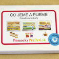 Čo jeme a pijeme | Priraďovacie karty s magnetmi | Učebná pomôcka pre MŠ a ZŠ