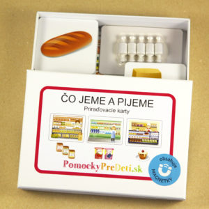 Čo jeme a pijeme | Priraďovacie karty s magnetmi | Učebná pomôcka pre MŠ a ZŠ