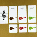Posuvky - trpaslíci | Priraďovacie karty | priraďovanie názvov nôt (rub) - kontrola, správne riešenie