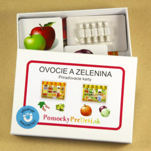 Ovocie a zelenina | Priraďovacie karty s magnetmi | Učebná pomôcka pre MŠ a ZŠ