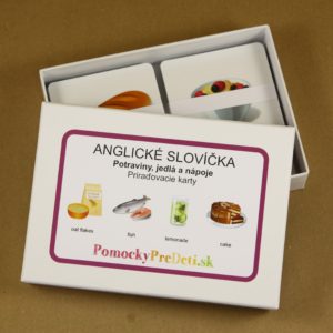 Anglické slovíčka – Potraviny, jedlá a nápoje - Priraďovacie karty