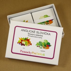Anglické slovíčka – Ovocie a zelenia - Priraďovacie karty