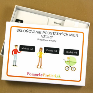 Skloňovanie podstatných mien – vzory | Priraďovacie karty