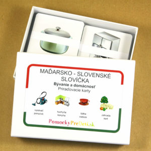 Maďarsko-slovenské slovíčka pre deti materinským jazykom maďarským – Bývanie a domácnosť | Priraďovacie karty (160ks)