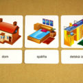 Maďarsko-slovenské slovíčka pre deti materinským jazykom maďarským – Bývanie a domácnosť | Priraďovacie karty (160ks)