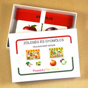 Zöldség és gyümölcs | Hozzárendelő kártyák | 92 kártyát