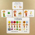 Orientácia v čase - Dni v týždni | Priraďovacie karty s magnetmi | Použitie na magnetickej tabuli | Učebná pomôcka pre MŠ