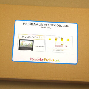 Premena jednotiek objemu (99 veľkých kariet) | Výukové a autokorekčné karty