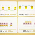 Premena jednotiek objemu (99 veľkých kariet) | 62 autokorekčných kariet A5 s príkladmi na premenu jednotiek objemu